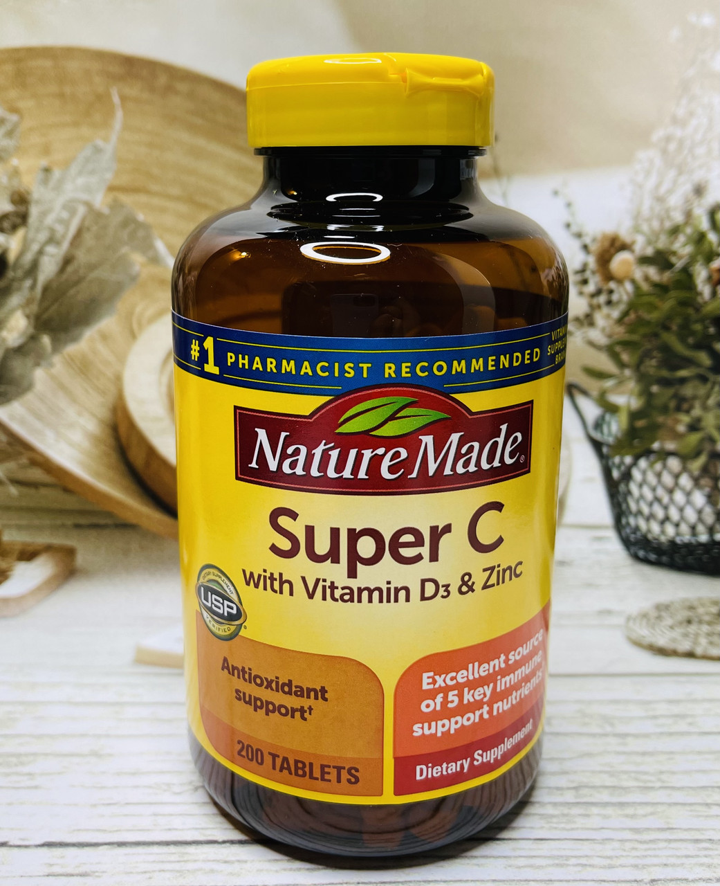 Вітамін C, D3 та цинк для імунітету Nature Made Super C