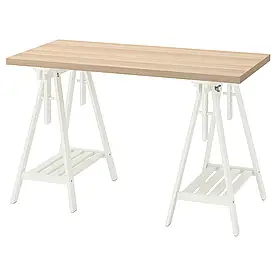 IKEA LAGKAPTEN / MITTBACK Письмовий стіл, під білений дуб / білий (894.169.15)