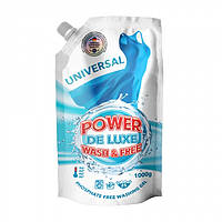 Гель для стирки Power Wash DE LUXE Универсал 1л (Doypack) 600773