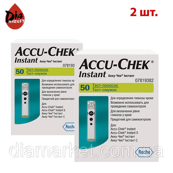 Тест-смужки Акку Чек Інстант (Accu Check Instant) 2 упаковка