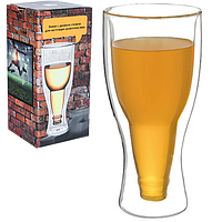 Стакан скло "Beer" 350мл з подвійною стінкою №201-24/S&T/(36)