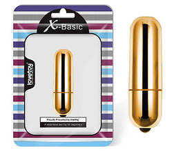 Вібропуля з десятьма режимами вібрації X-Basic Bullet Mini 10 Speeds Gold