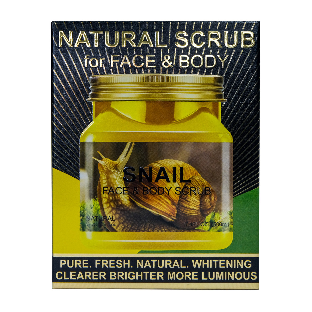 Натуральний скраб для обличчя і тіла Wokali Snail Face and Body Scrub з муцином равлики 500 мл