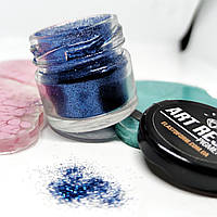 Гліттер колір глибокий синій, розмір частинок дрібний 0,2 мм(1/128), Упаковка 25 мл