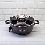 Каструля казан із мармуровим антипригарним покриттям 5.6 л 26 см Edenberg EB-8119 Казан для індукційної плити, фото 5