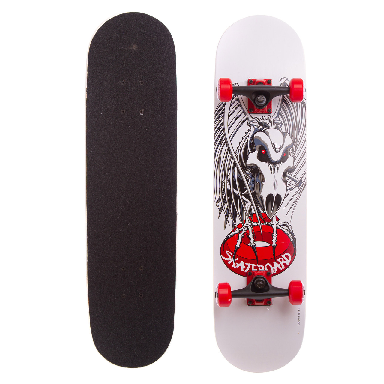 Скейтборд Skateboard Boarding Zelart 807 Silver-Black-Red, фото 1