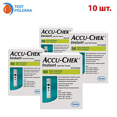 Тест-смужки Акку Чек Інстант 50 шт. (Accu Check Instant)/500 штук