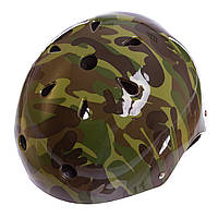 Шлем защитный для экстремального спорта Zelart 5616-010 размер L (56-58 см) Camouflage-Green