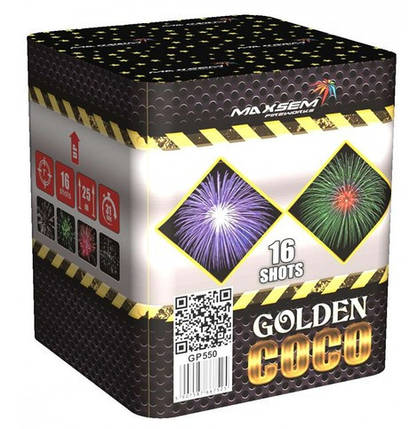 Салют GOLDEN COCO Калібр 25 мм \ 16 пострілів GP550, фото 2