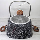 Каструля казан із гранітним антипригарним покриттям 2.8 л 20 см Edenberg EB-3961 Індукційний казан товсте дно, фото 6