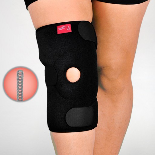 Бандаж на коліно неопреновий із 4 ребрами універсальний ERSA-202 Ersamed, Туреччина, фото 1