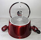 Каструля казан із мармуровим антипригарним покриттям 6.3 л 28 см Edenberg EB-7412 Індукційний казан товсте дно, фото 6