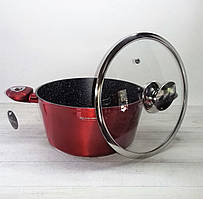 Каструля казан із мармуровим антипригарним покриттям 6.3 л 28 см Edenberg EB-7412 Індукційний казан товсте дно