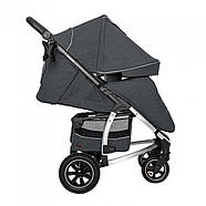 Дитяча прогулянкова коляска CARRELLO Vista CRL-5511 Steel Gray на надувних колесах+дощовик L, фото 3
