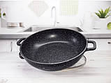 Казан-жаровня-сковорода з мармуровим антипригарним покриттям 3.3 л 28 см Edenberg EB-8134 Жаровня з кришкою, фото 5