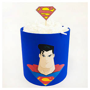 Коробка с декором "Superman" d20 h20 см