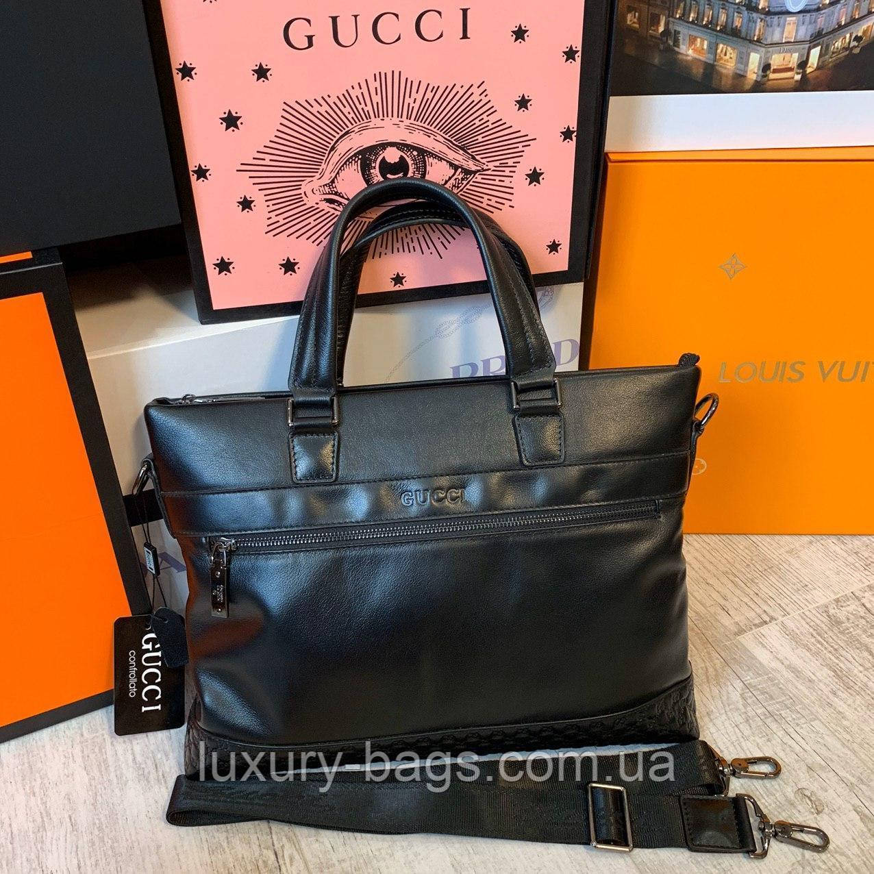 Чоловічий шкіряний портфель G u c з i