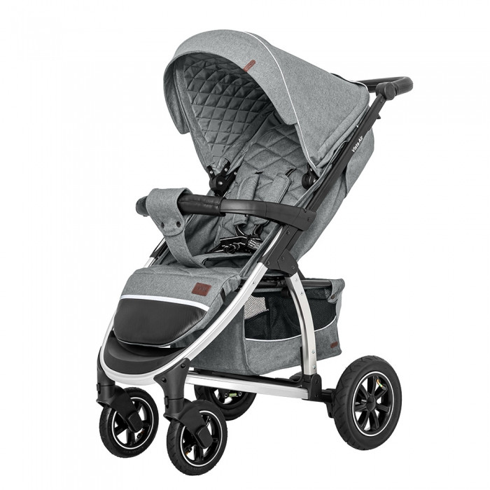 Дитяча прогулянкова коляска CARRELLO Vista CRL-5511 Shark Gray на надувних колесах+дощовик L