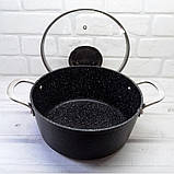 Каструля казан чеканий із мармуровим антипригарним покриттям 6.2 л 28 см Edenberg EB-3966 Індукційний казан, фото 3