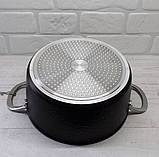 Каструля казан чеканий із мармуровим антипригарним покриттям 6.2 л 28 см Edenberg EB-3966 Індукційний казан, фото 5