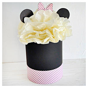 Коробка з вушками "Міні рожева" d=16 h = 20 см