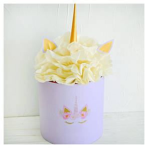 Коробка з вушками "Єдиноріг" d = 20 h = 20 см