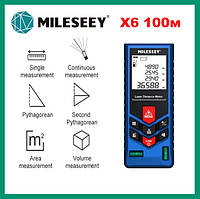 Лазерный дальномер рулетка Mileseey X6 100 метров