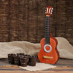 Подарунковий набір Гітара для спиртного з чарками 1,5 л кераміка (223)