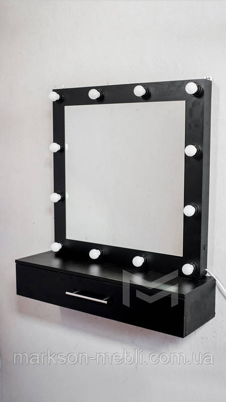 Підвісний макіяжний столик в чорному кольорі