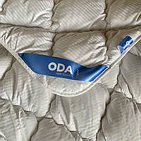 Одеяло на холлофайбере ОДА Евро размера 200х220 Стеганное зимнее одеяло высокого качества Цвет - белый