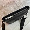 Чоловіча шкіряна сумка через плече G u c з i, фото 3