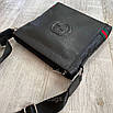 Чоловіча шкіряна сумка через плече G u c з i, фото 5