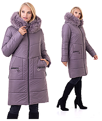 Жіноча зимова куртка подовжена молодіжна розміри 46,48