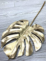Декоративний лист монстери ( золото 70 см, діаметр 28 см), фото 6
