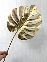 Декоративний лист монстери ( золото 70 см, діаметр 28 см), фото 4