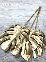 Декоративний лист монстери ( золото 70 см, діаметр 28 см), фото 5