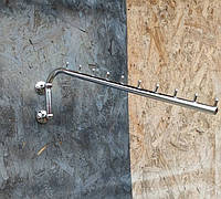 Настенный поворотный крючок флейта 45см для навешивания плечиков и одежды