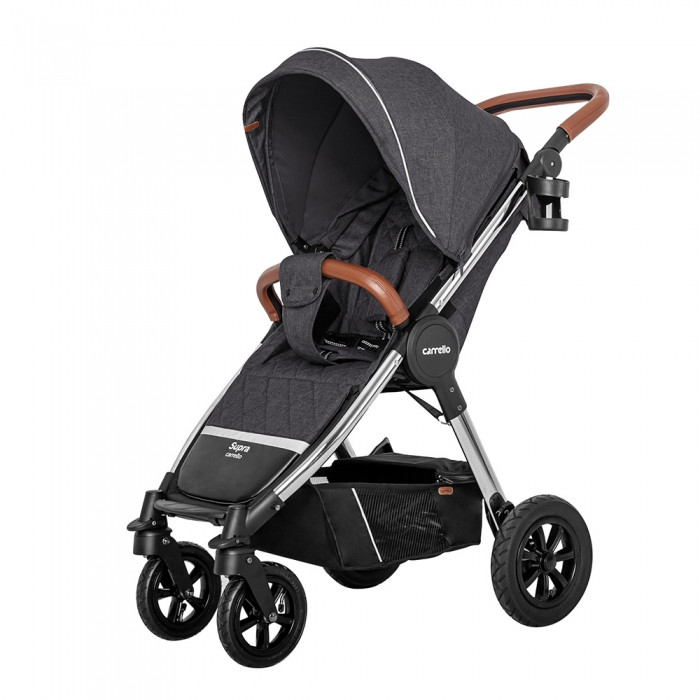 Коляска прогулянкова Carrello SUPRA (надувні колеса, москітна сітка) CRL-5510 Solid Grey