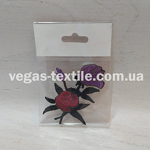 Нашивка на одяг тканинна Квітка