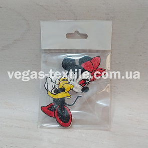 Нашивка на одяг тканинна дівчинка Мінні Маус