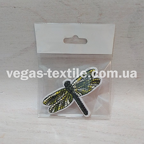 Нашивка на одяг тканинна Стрекоза