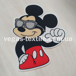 Нашивка на одяг тканинна Мікі Маус (розміри 23/17 см)