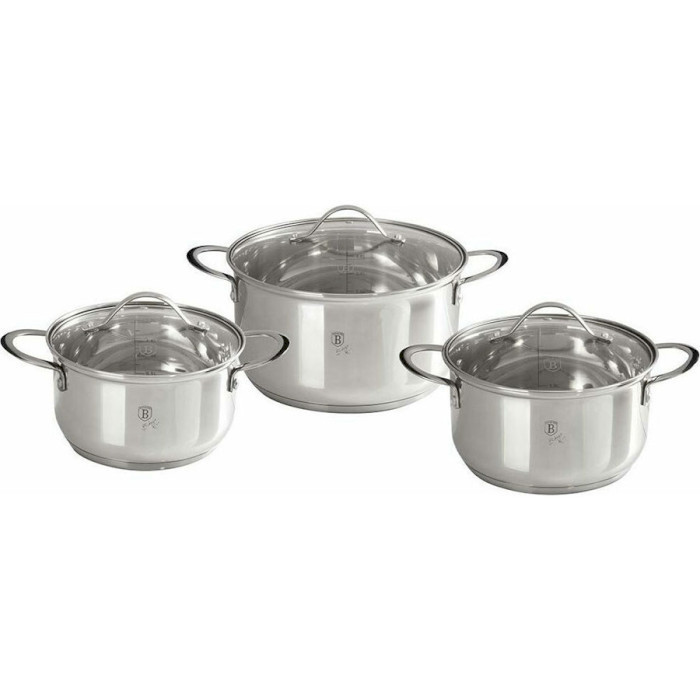 Набір каструль BERLINGER HAUS Silver Jewerly Collection 6 шт 6662BH, фото 1