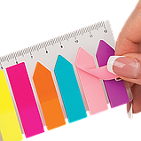 Закладки пластикові з клейким шаром асорті НЕОН 45х12мм Buromax BM.2307-98, фото 2