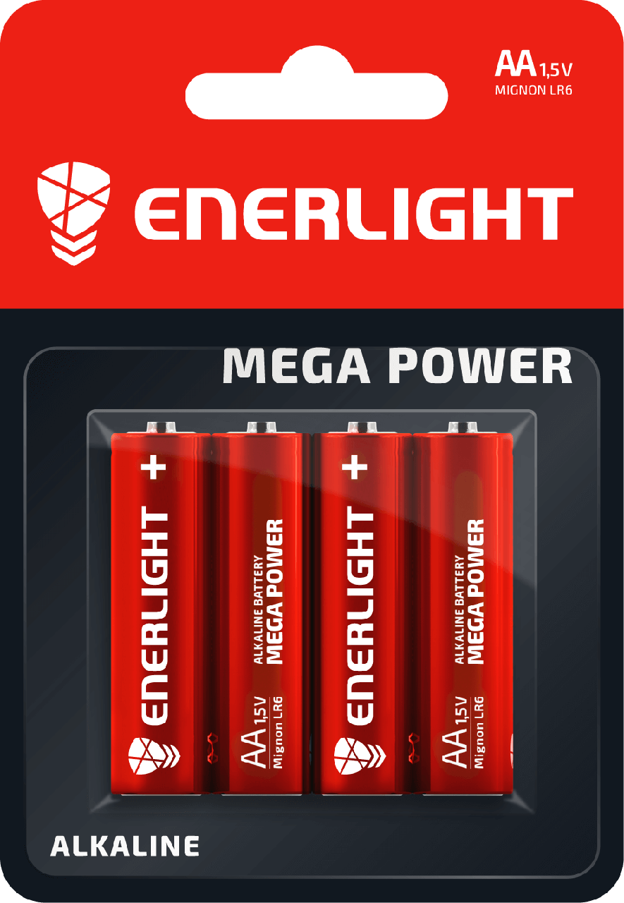 Батарейка LR6 ENERLIGHT MEGA POWER (блістер)
