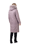 Стильний пуховик з хутряною опушкою на капюшоні 165, фото 3