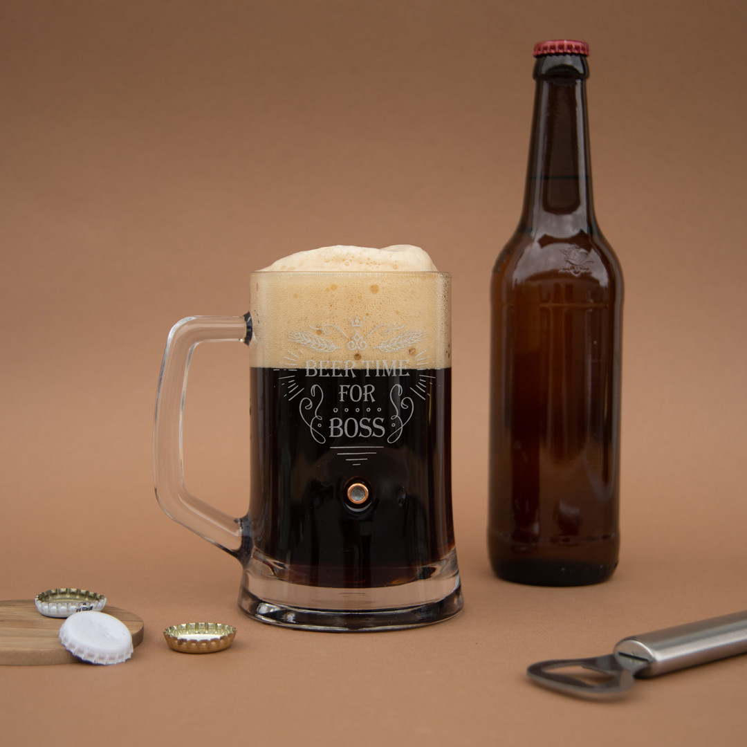 Кружка для пива з кулею "Beer time for boss"