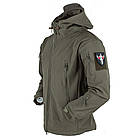 🔥 Куртка Soft Shell "ESDY 105" - Олива (непромокаємий куртка, тактична, нгу, зсу, військова), фото 3