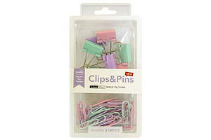 Набір канцелярський ООПТ 6 біндерів 19мм, 30 скріпок (12)