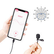Type-C петличний мікрофон для смартфона, комп'ютера, ноутбука, Android, нагрудний, петличка, якісний звук, фото 6